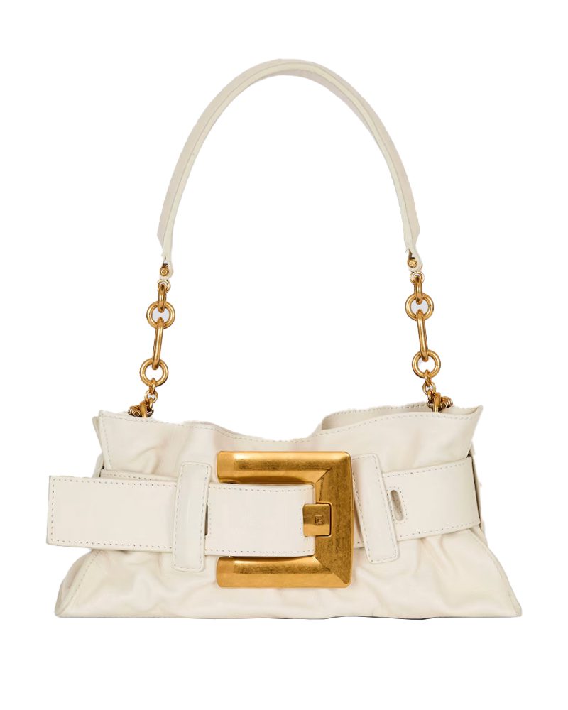 Balmain Mini Anthem bag in leather in white