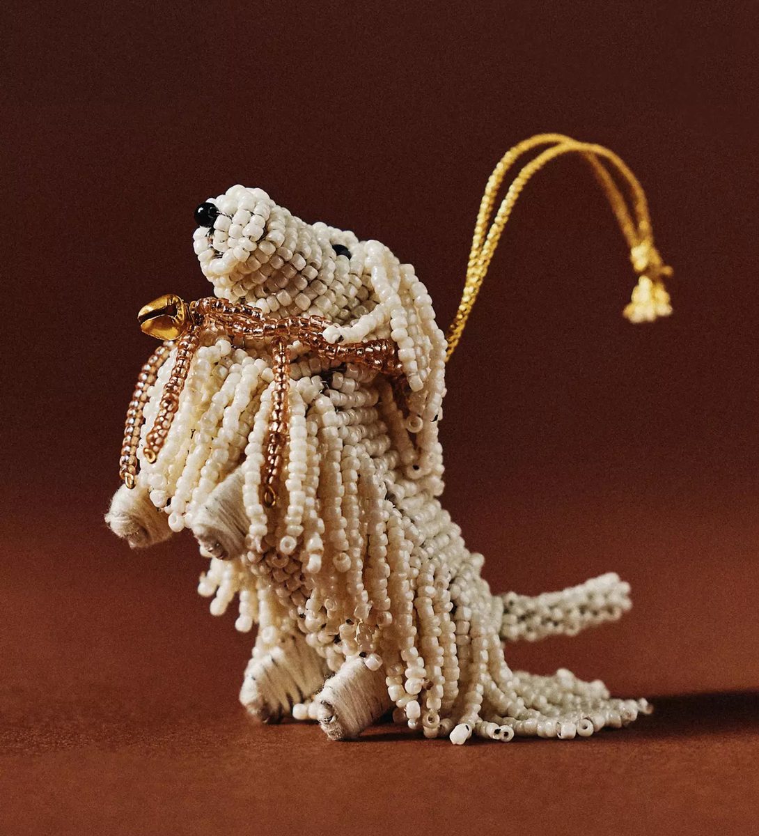 Beaded Dog Ornament