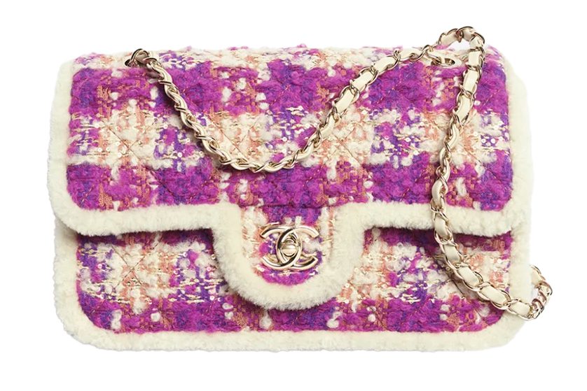 Chanel Coco Neige Shearling Trimmed Flap Bag