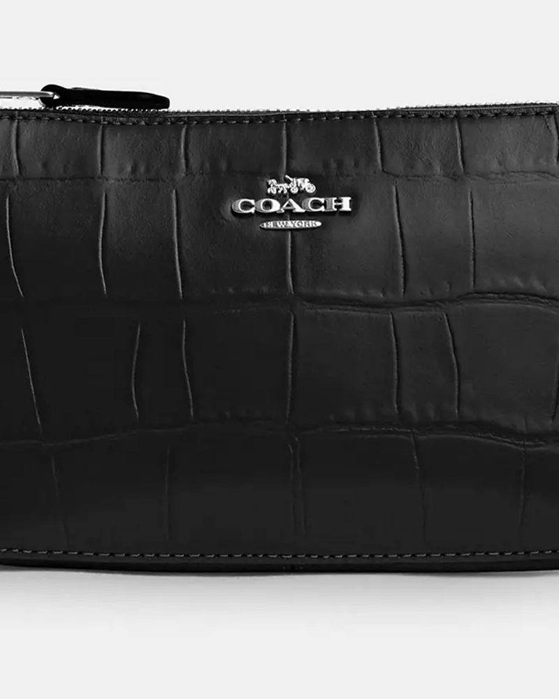 Coach embossed crocodile Silver Black Coach embossed crocodile Silver