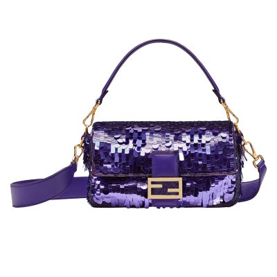 Fendi Baguette Purple Sequin