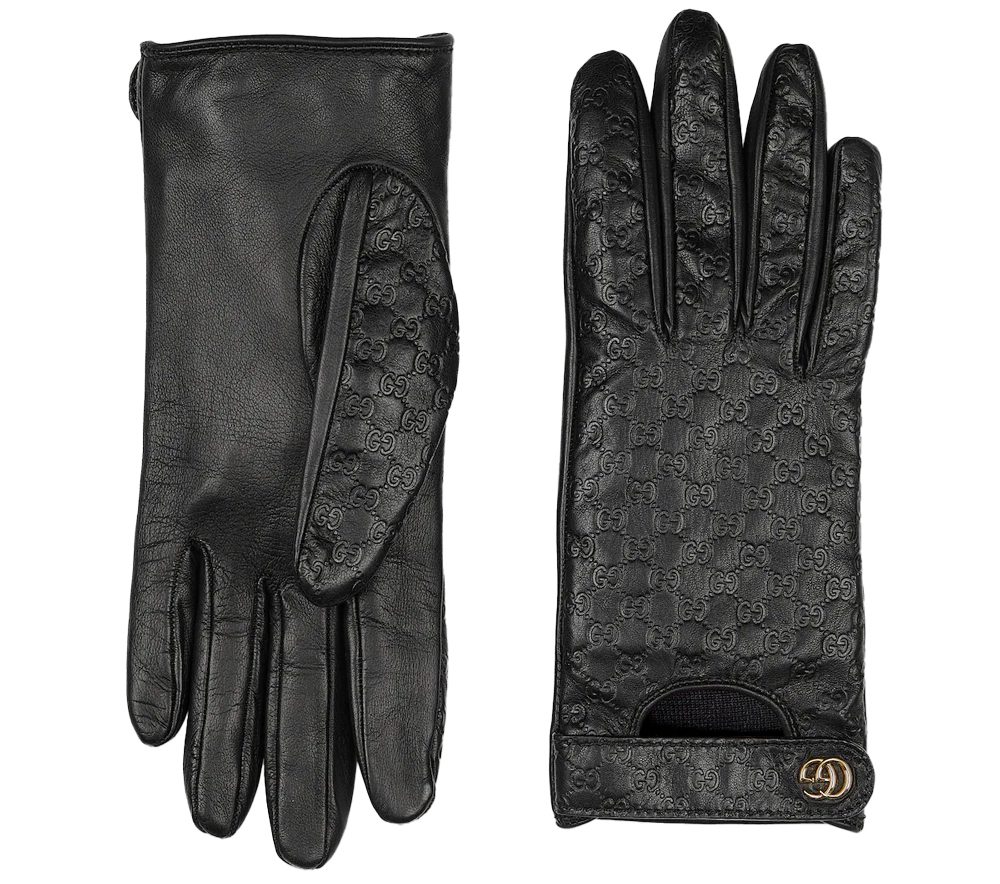Gucci GG Leather Gloves