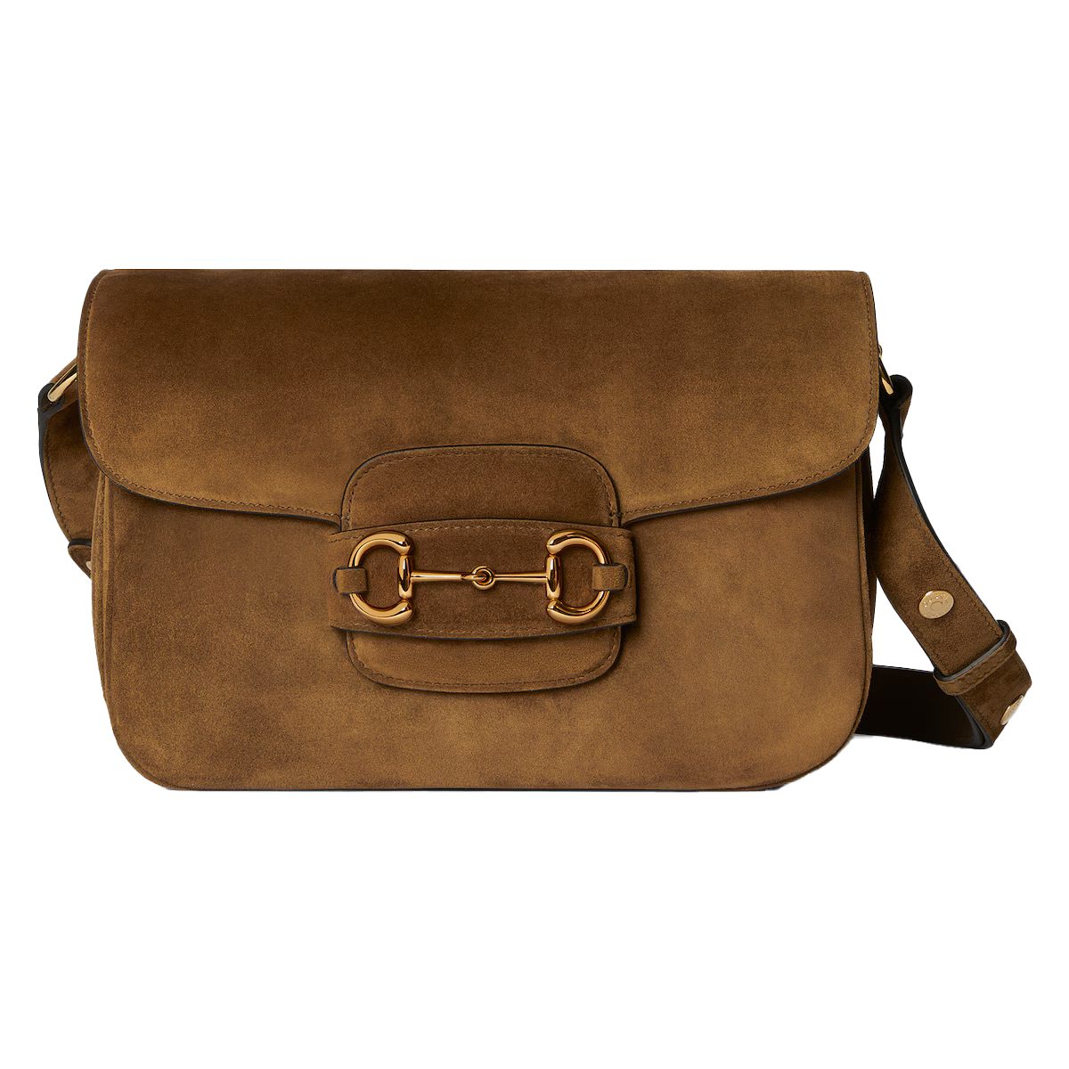 Gucci Horsebit 1955 Aura small shoulder bag brown suede