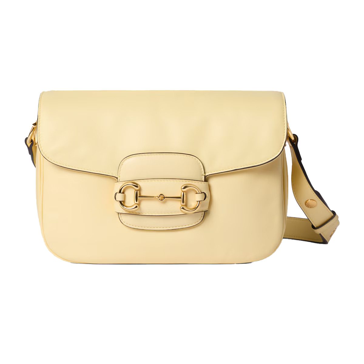 Gucci Horsebit 1955 Aura small shoulder bag yellow leather