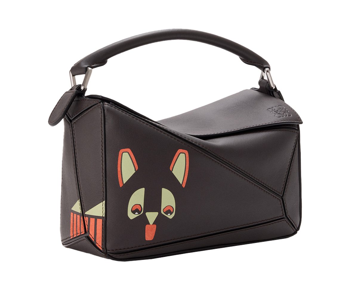 Loewe Futurist Cat small Puzzle bag in classic calfskin