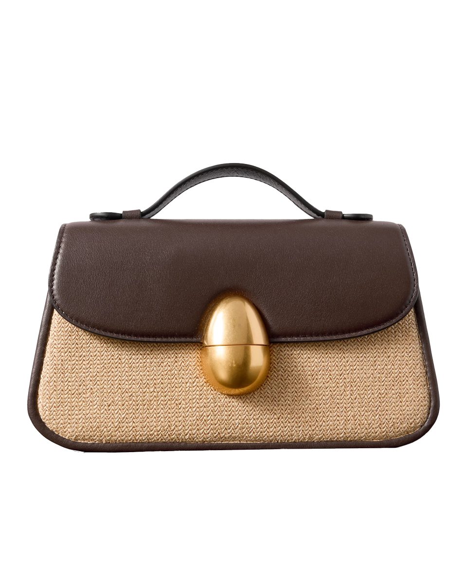 NEOUS Phoenix leather and raffia tote NEOUS Phoenix leather and raffia tote