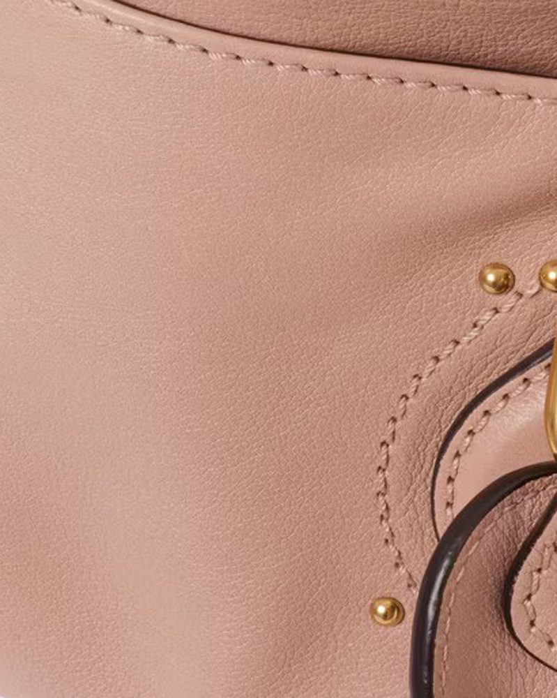 Paddington bag in grained leather earthy pink