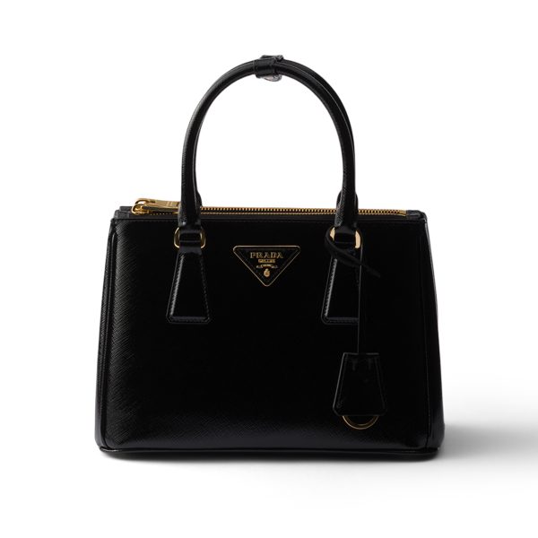 Playful Tricks Add a Whimsical Touch to the Iconic Prada Galleria This Season 3 Prada Galleria small patent Saffiano leather bag