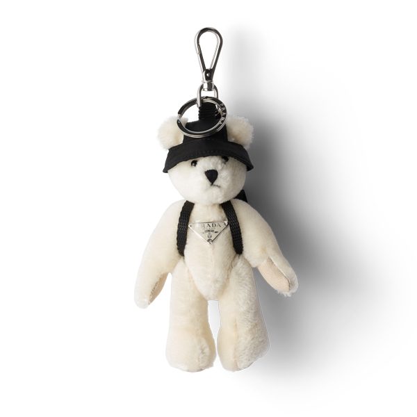 Playful Tricks Add a Whimsical Touch to the Iconic Prada Galleria This Season 1 Prada Teddy keychain charm