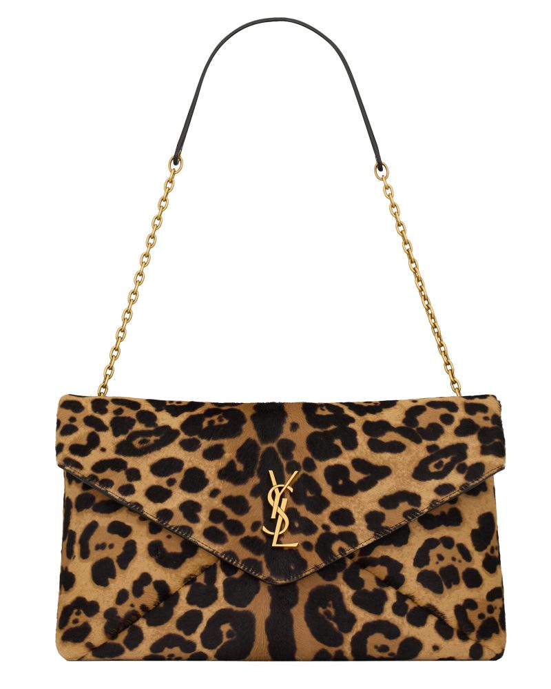 Saint Laurent Cassandre Envelope Bag Leopard