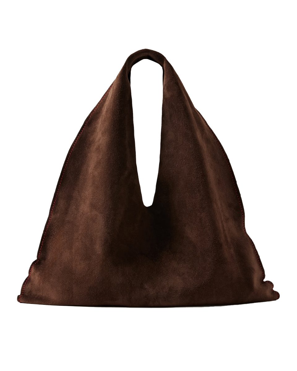 THE ROW Bindle small suede shoulder bag THE ROW Bindle small suede shoulder bag