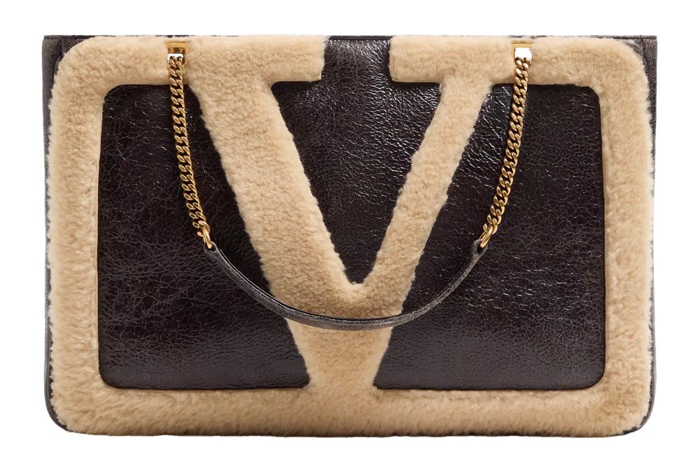 Valentino Garavani Viva Superstar Medium Shopper in Shearling