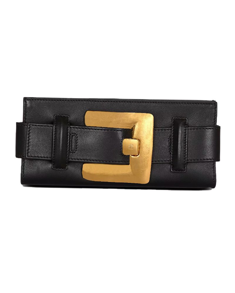 balmain anthem calfskin leather clutch black balmain anthem calfskin leather clutch black