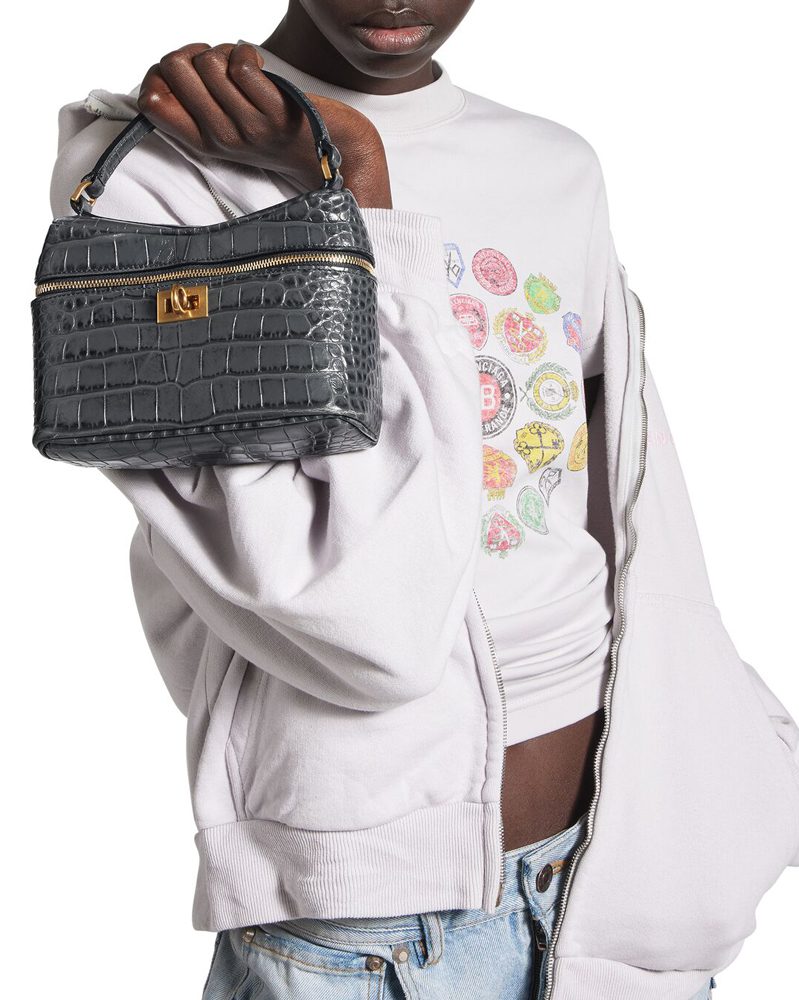 Balenciaga Rodeo Vanity Embossed Croc