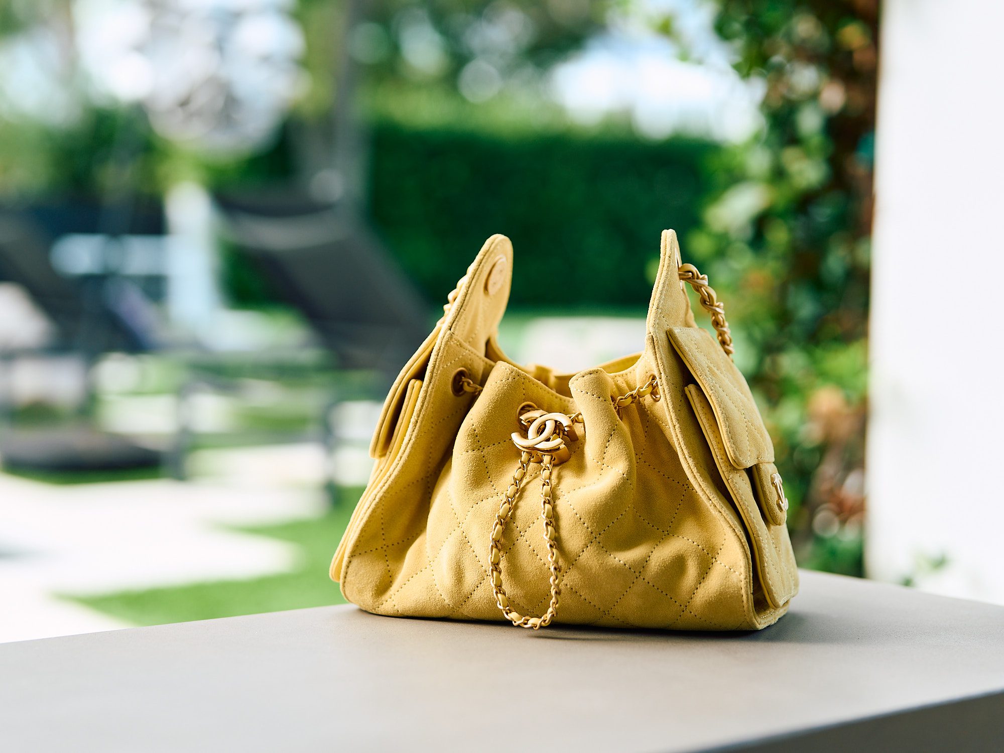 Chanel 25 Yellow Suede