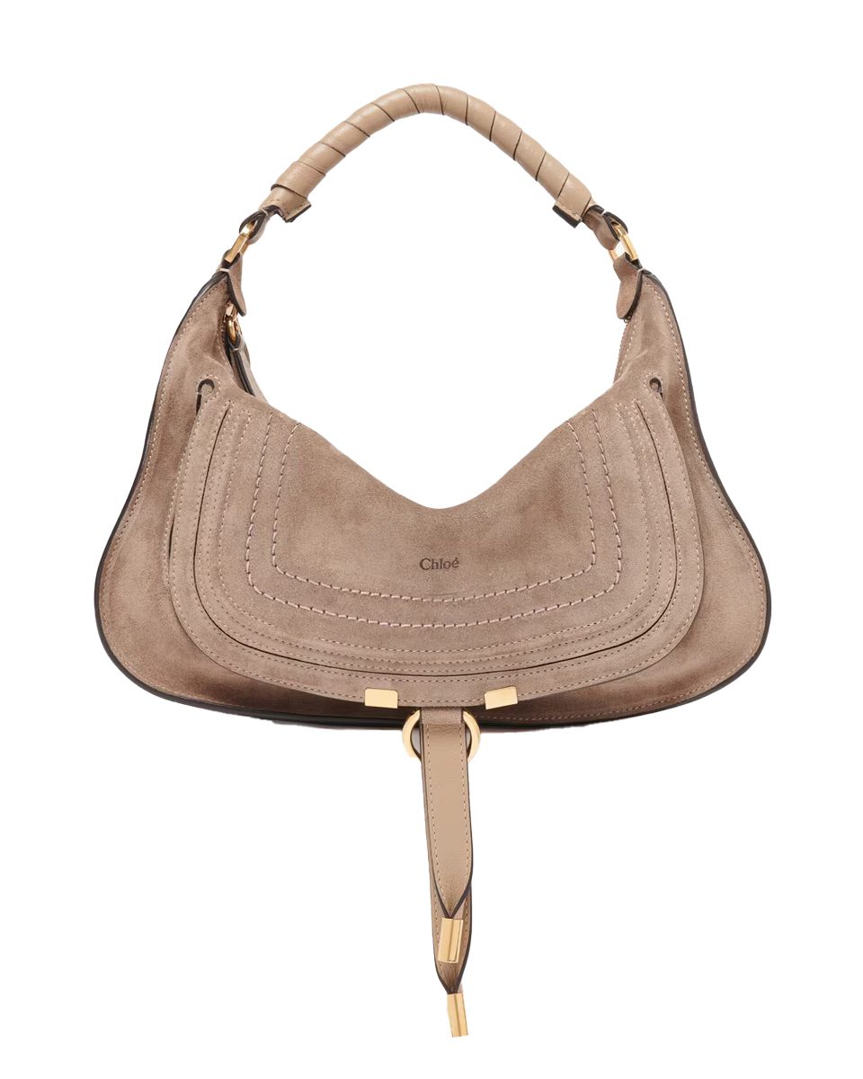 Chloe Small Marcie shoulder bag in suede leather