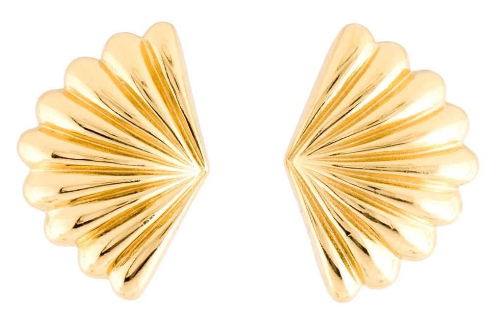 Christian Dior Gold Clip On Earrings