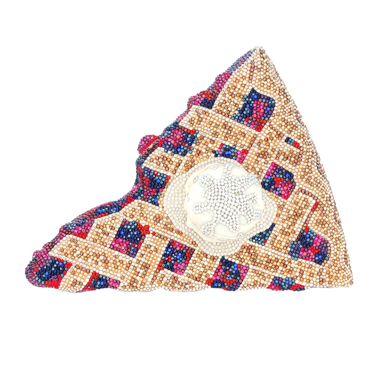 Judith Leiber Couture A La Mode Pie Slice Crystal Clutch Bag
