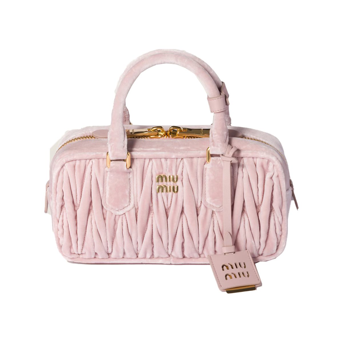 Miu MIu Arcadie Matelass&eacute; velvet bag