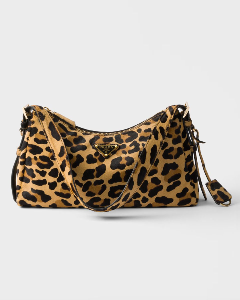 Prada Aimee medium printed leather shoulder bag