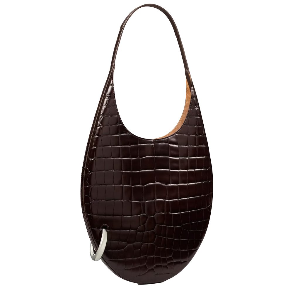 Tory Burch Piered Bag Croc Brown