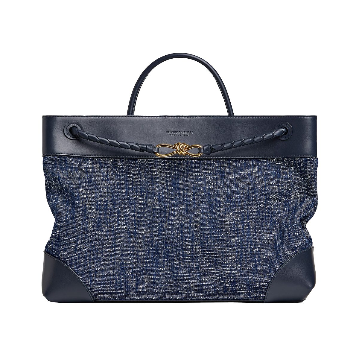 Bottega Veneta Large Andiamo in Navy White Space Bottega Veneta Large Andiamo in Navy White Space