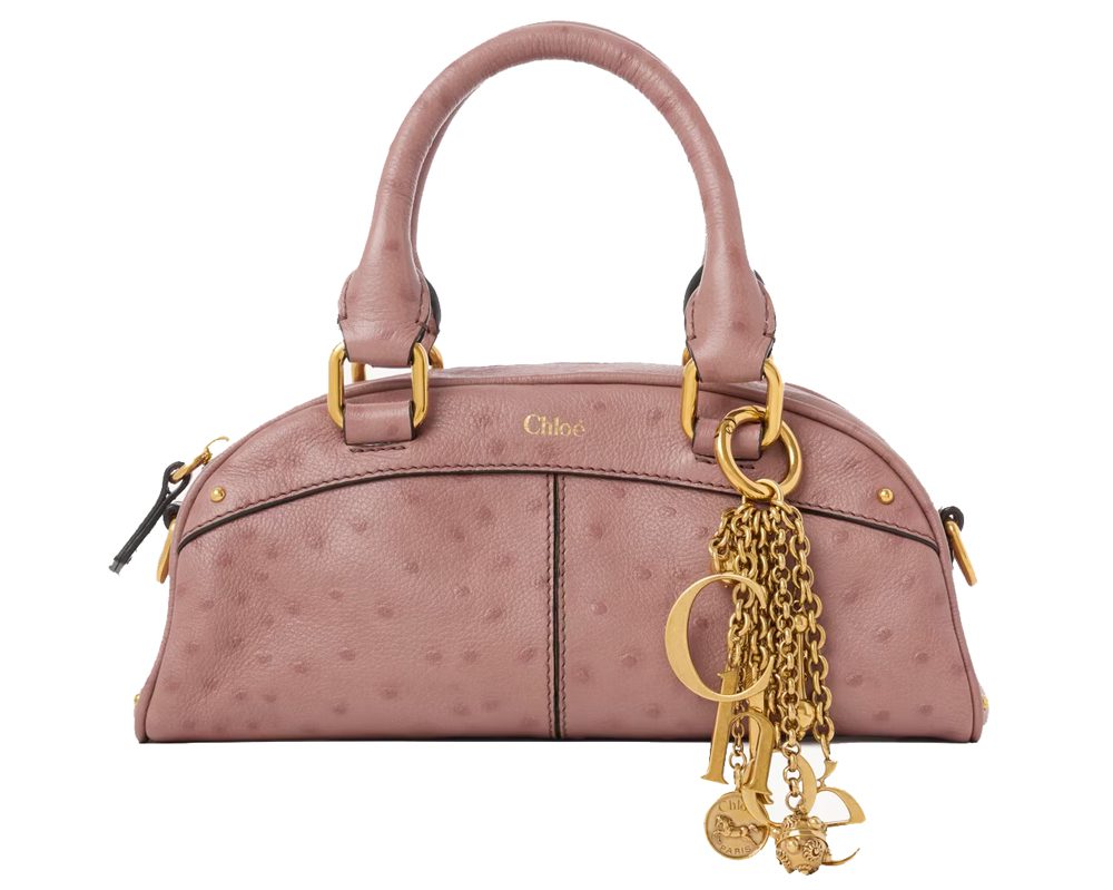 Chloe Small Bowler Ostrich