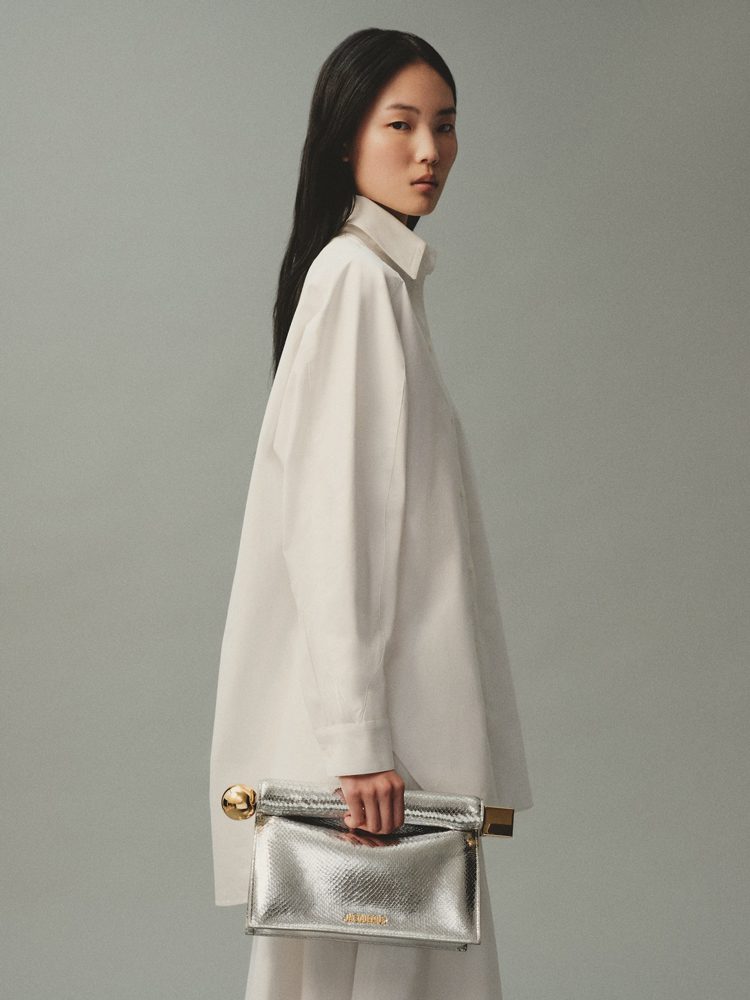 Jacquemus Le Rond Carre Silver Lizard