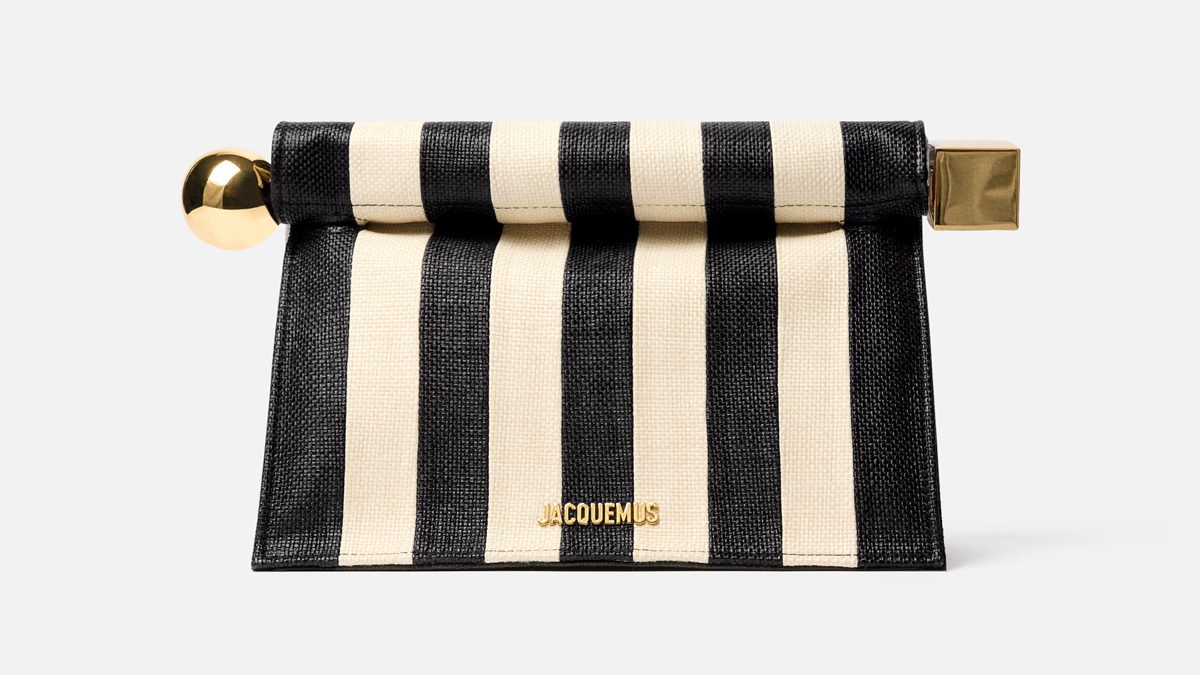 Jacquemus The Rond Carre? clutch ivory black