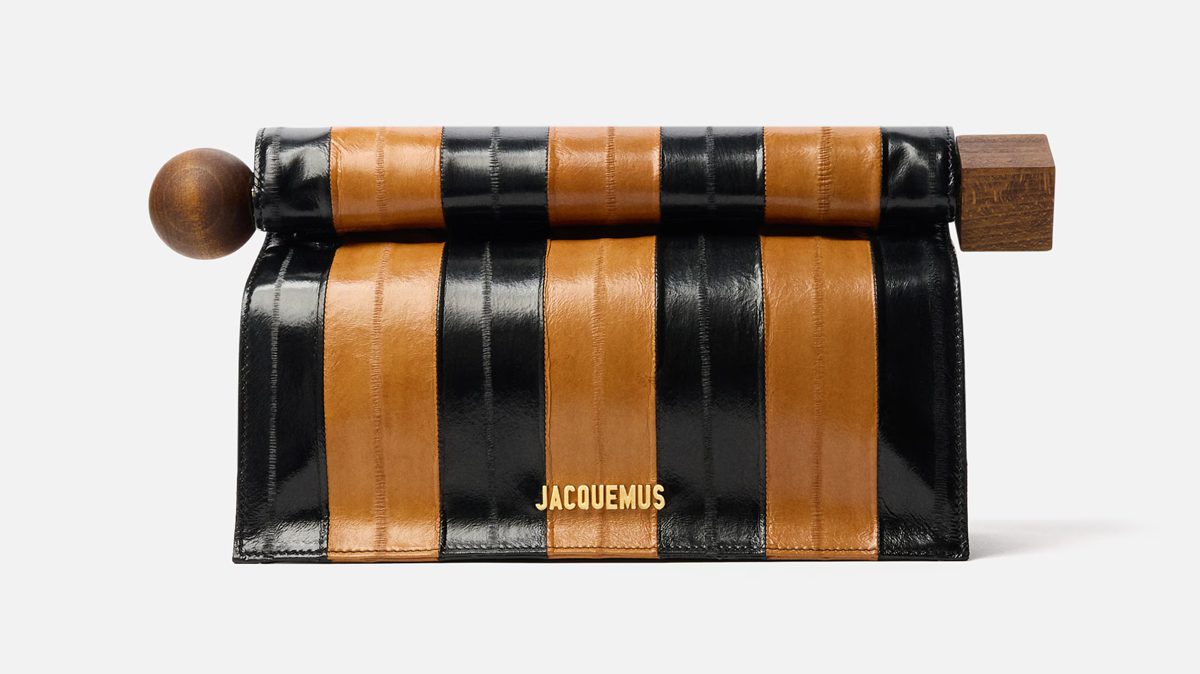 jacquemus The Rond Carre? clutch in beige black
