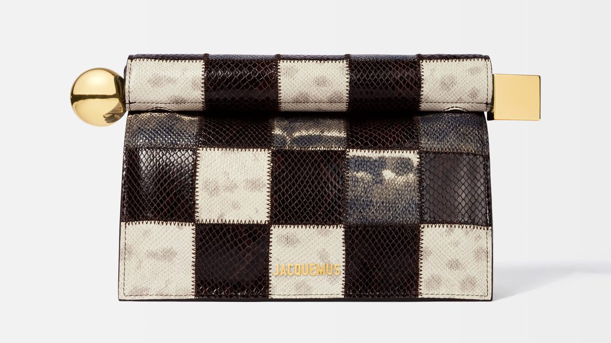 jacquemus The Rond Carre? clutch multi brown beige