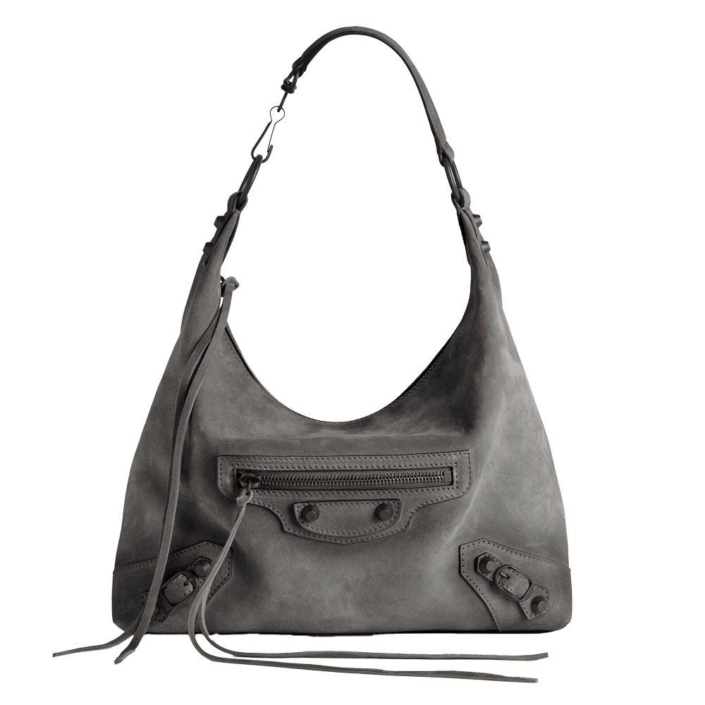 Balenciaga Le City Hobo Suede Grey Small