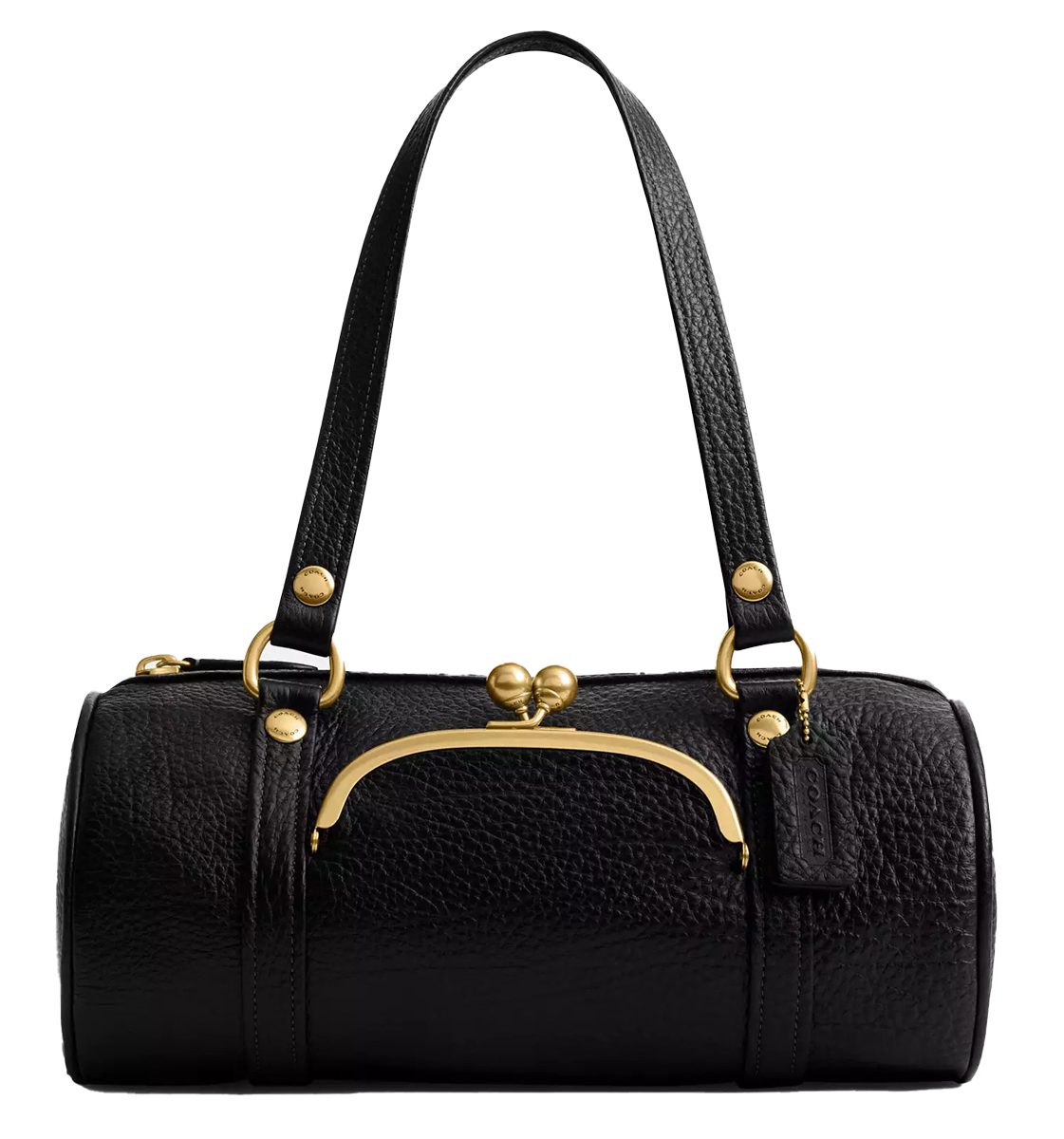 Coach Kisslock Barrel Bag Black