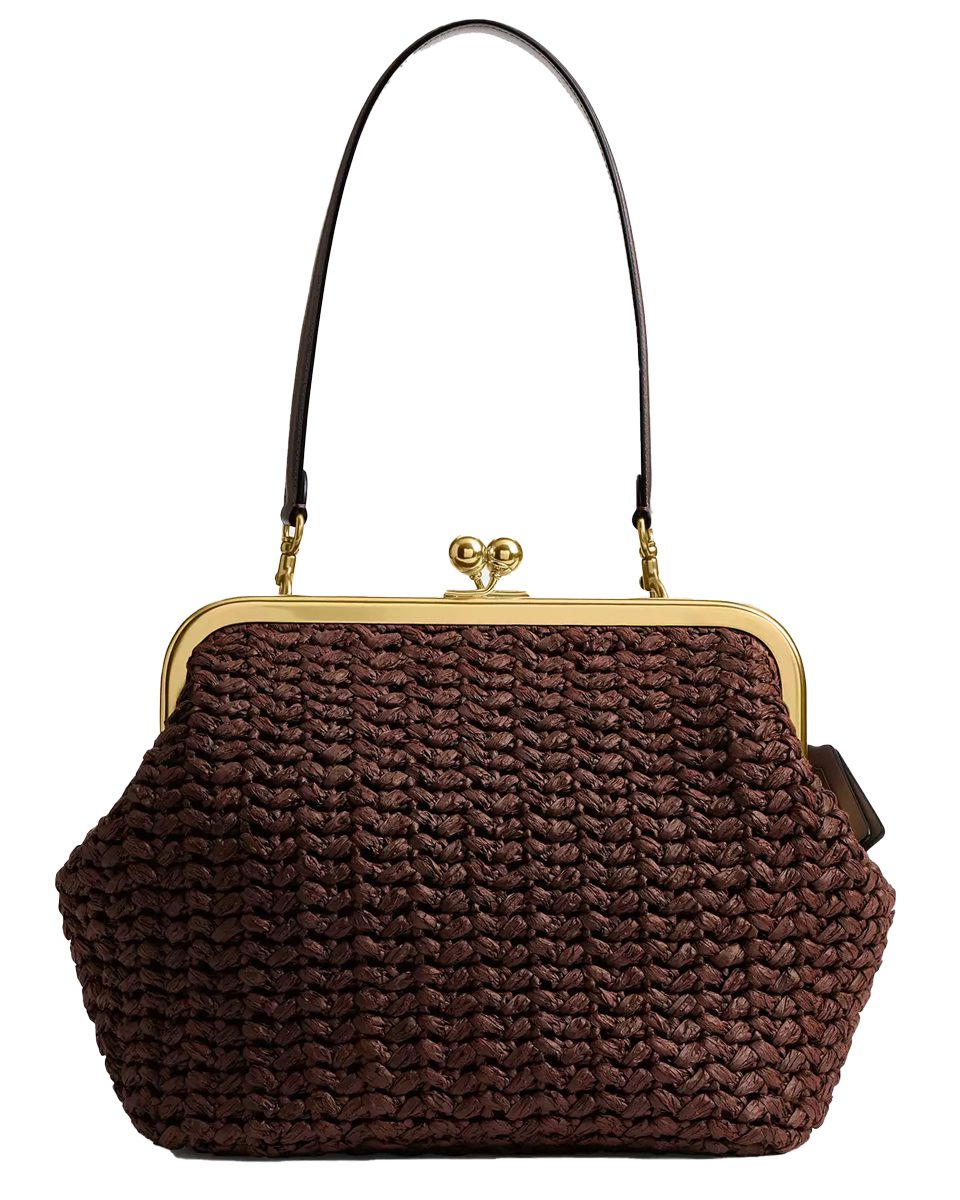 Coach Kisslock Frame Bag 27 Brass Maple