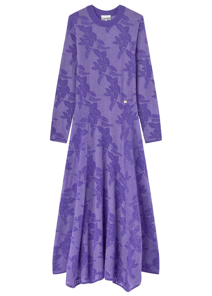Ganni Purple Floral Dress Ganni Purple Floral Dress
