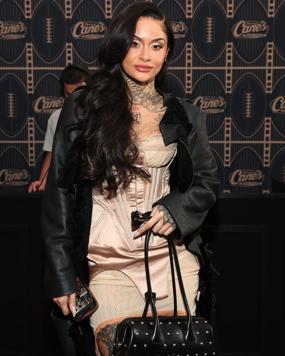 Kehlani Osoi mini Boat Wide studded shoulder bag