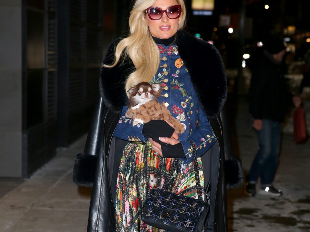 Paris Hilton Crystal Chanel Flap Bag