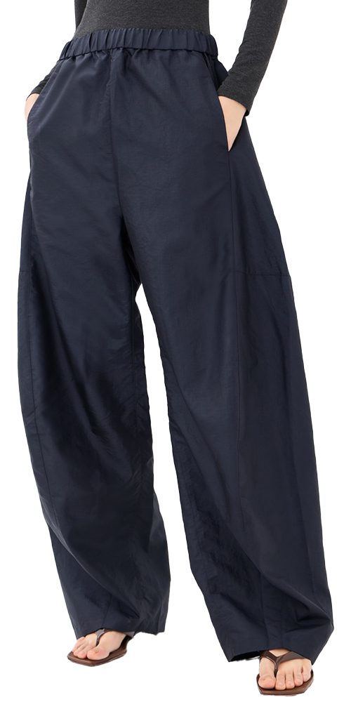 Tibi Nylon Navy Pant