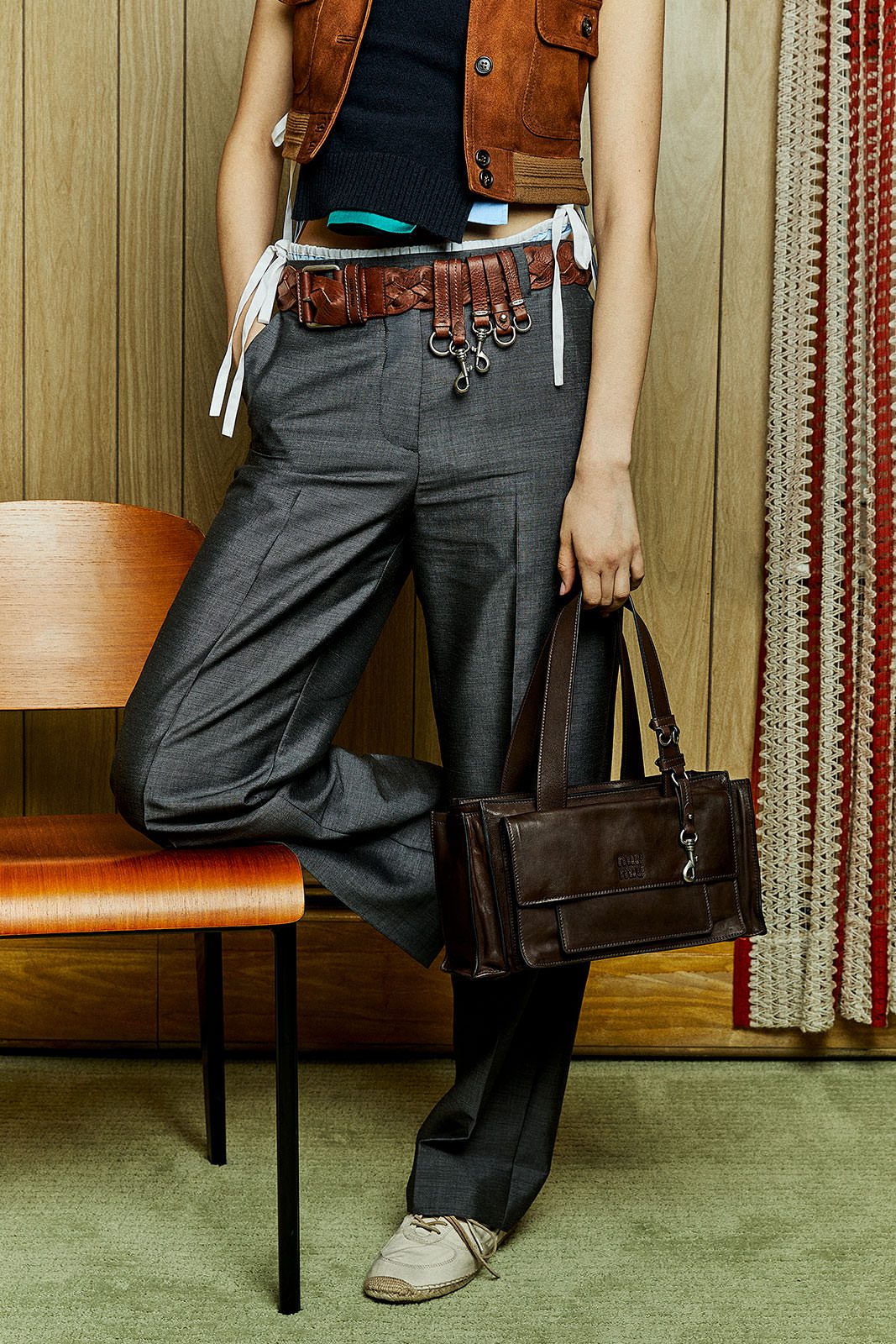 Utilitaire Nappa Leather Shopping Bag in Sienna