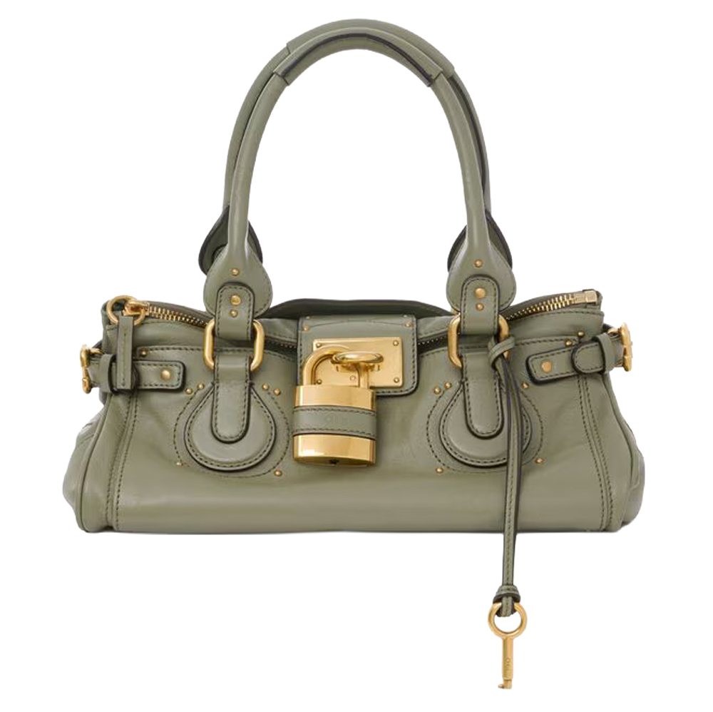 Chloe Paddington bag in grained leather in Aloe Green