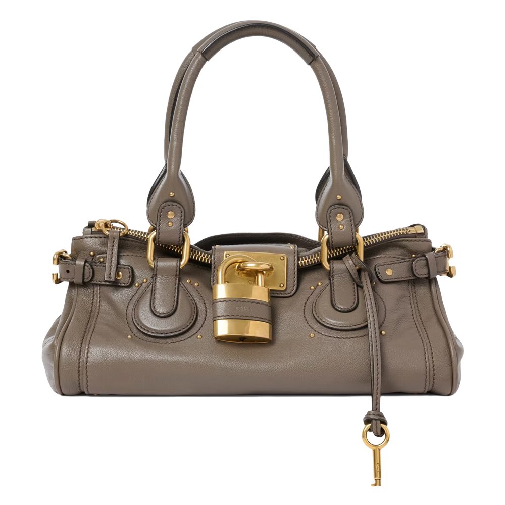 Chloe Paddington bag in grained leather in Flannel Grey