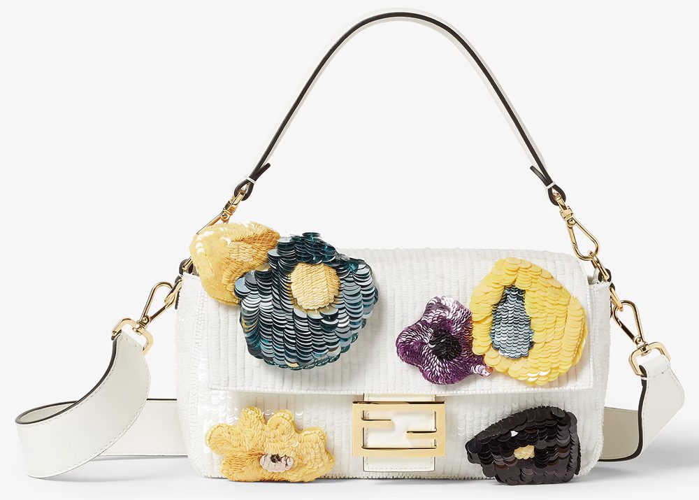 Fendi Baguette Seqin Flowers