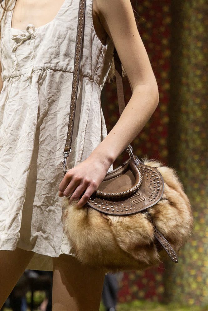 The Handbag Trends That Dominated the Fall 2026 Runways 4 Fur Runway Bag Miu Miu
