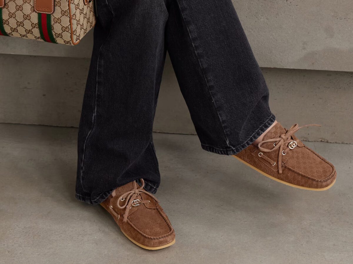Gucci Suede Boat Shoes 1