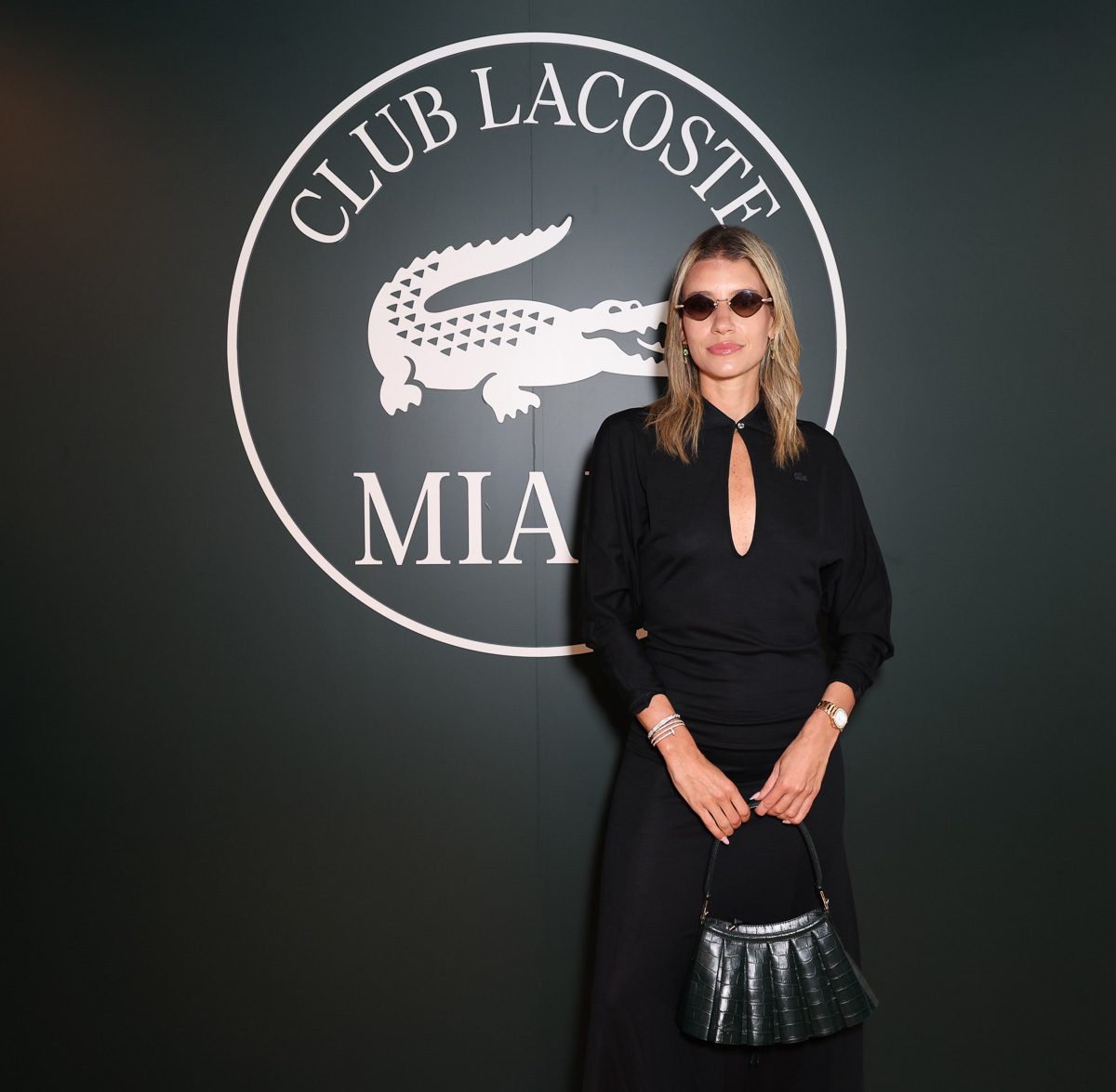 Angie Landaburu Lacoste Small Lenglen Leather Bag