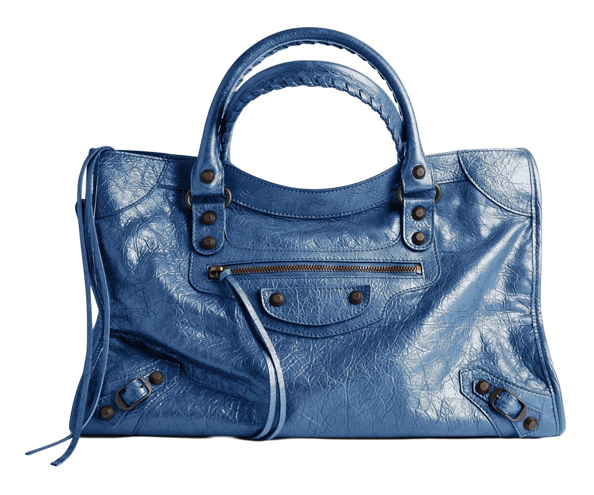 Balenciaga Women s Le City Bag Medium in Mineral Blue