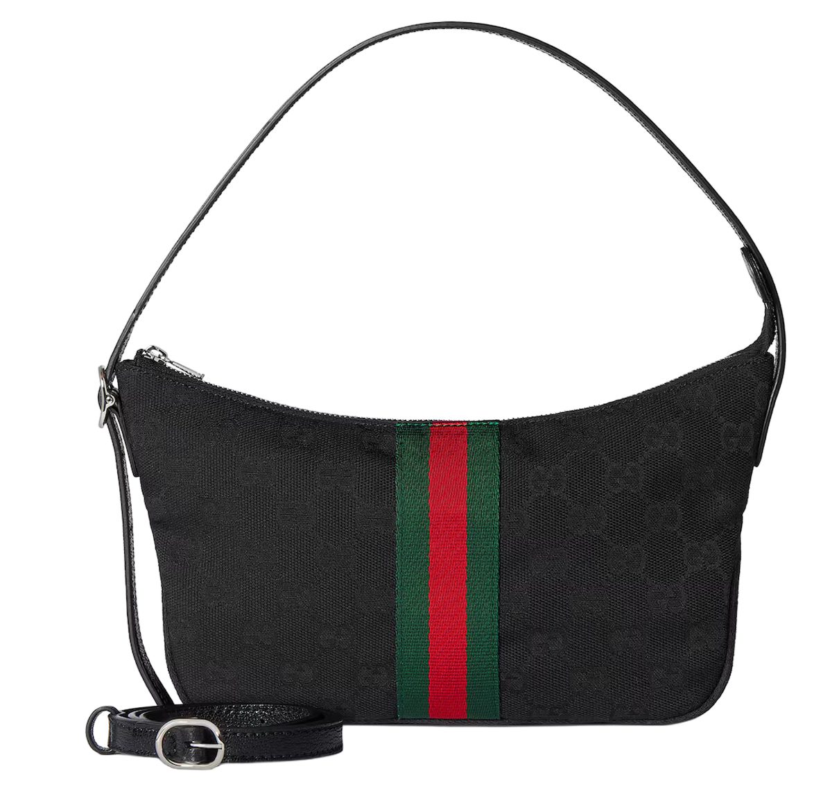 Gucci Lunetta small crossbody bag black GG canvas