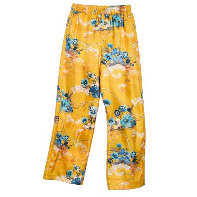 Gucci Printed silk twill leisure pants