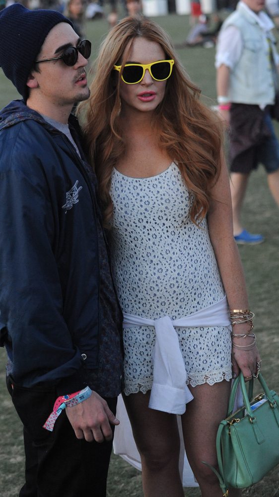 Lindsay Lohan Prada Galleria Coachella