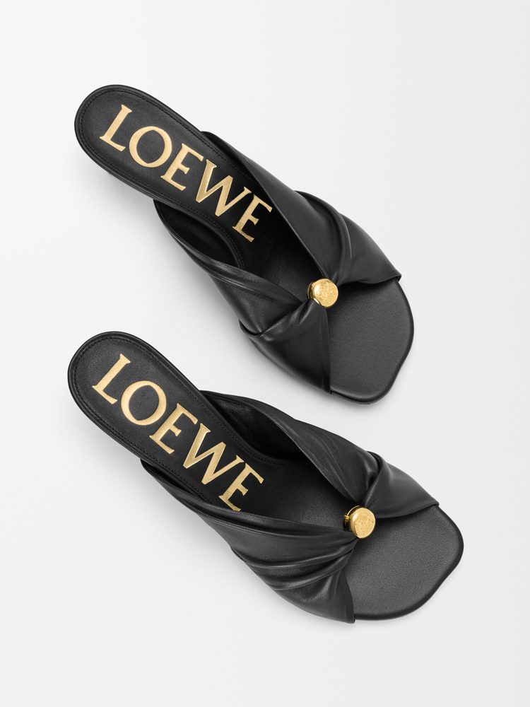 Loewe Pebble Soft Sandal Black